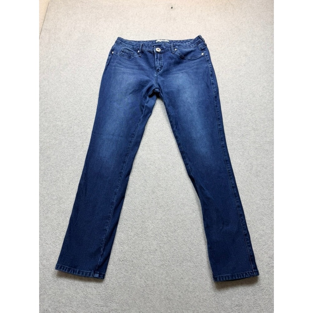 Guess Womens Straight Leg Jeans Blue Denim Medium Wash Size 10 Stretch